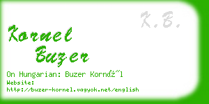 kornel buzer business card